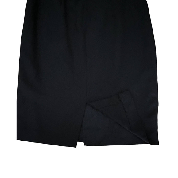 Maya Jornot For Michael Marcella Black Dress Embroider Design 3/4 Sleeve 8 VTG - Picture 12 of 16